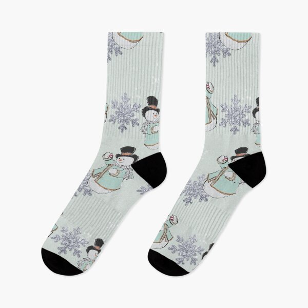 Item preview, Happy Snowman & Snowflakes Pattern designed and sold by adortopia.