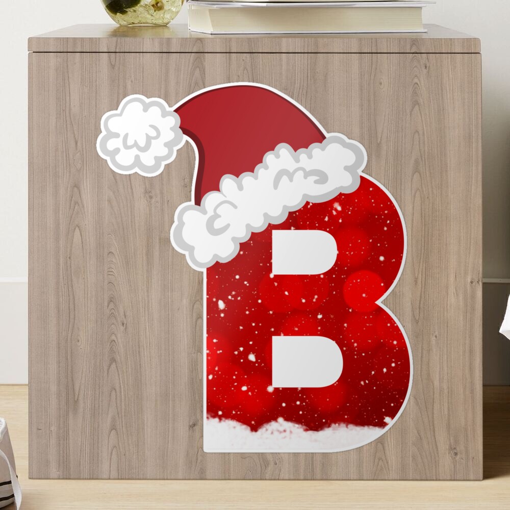 Christmas letter B with Santa Claus cap. One part of great christmas  alphabet. Stock Photo by ©vladvitek 33361153