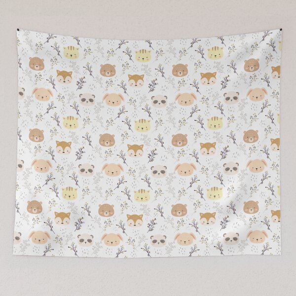 Item preview, Cute animals pattern, panda, fox, bear, pig designed and sold by Virgos Gallery.