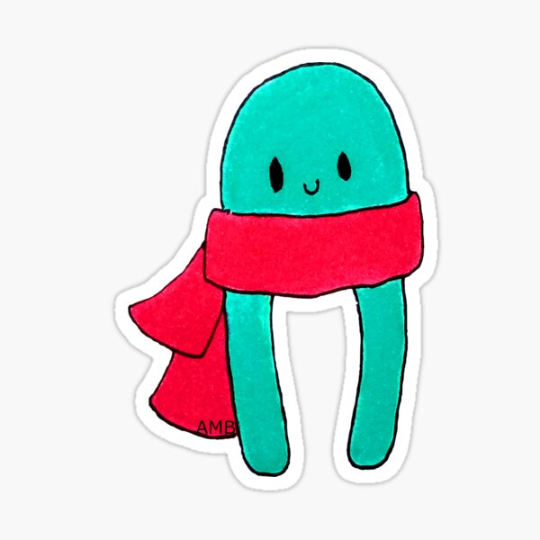 Cozy Scarf Buddy Sticker