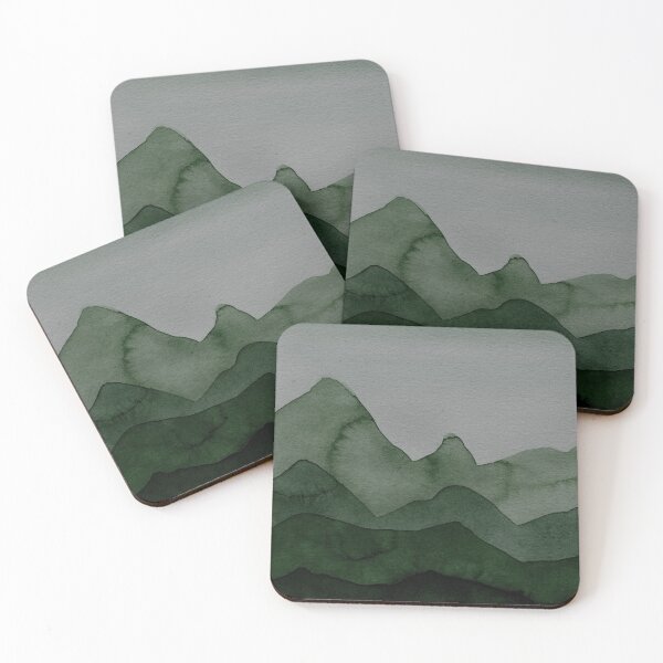 Item preview, Mountains in green, gray, black, forest designed and sold by christianmerz.