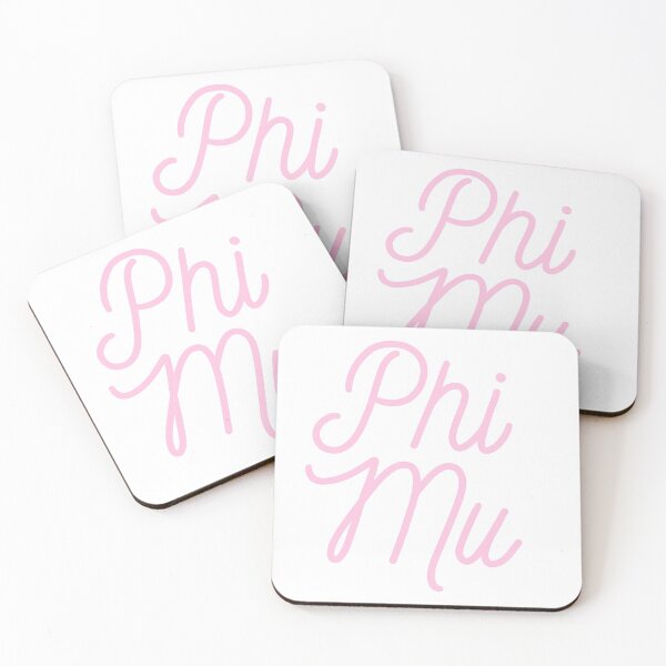 Item preview, phi mu - calligraphy cursive (pink) designed and sold by cameronbaba.