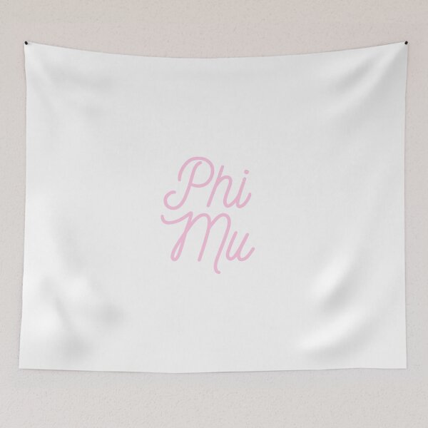 Item preview, phi mu - calligraphy cursive (pink) designed and sold by cameronbaba.
