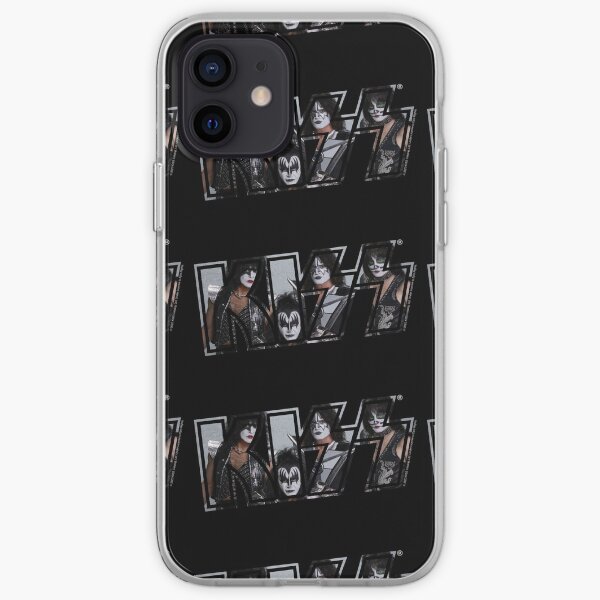 Kiss The Band Classic Poster Logo Dark iPhone Soft Case