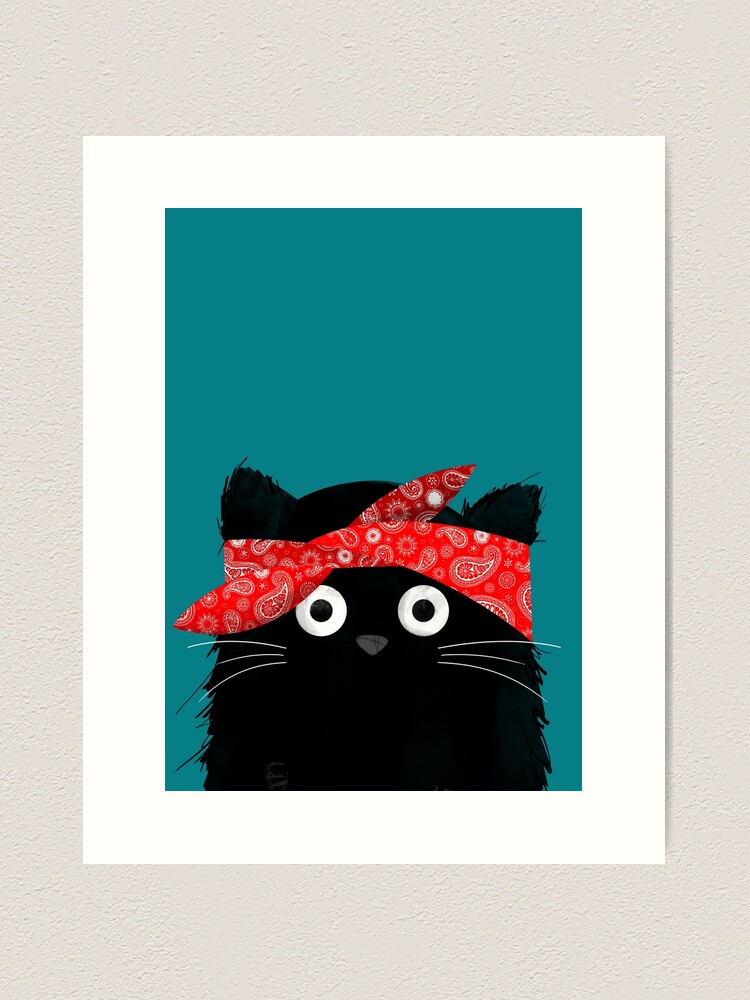Thumbnail 2 of 3, Art Print, Cat Tupac designed and sold by Doozal.