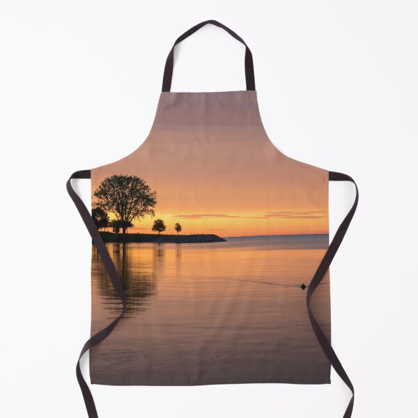Item preview, One Duck Sunup - Silky Tangerine Sunrise on the Lake designed and sold by Georgia Mizuleva.
