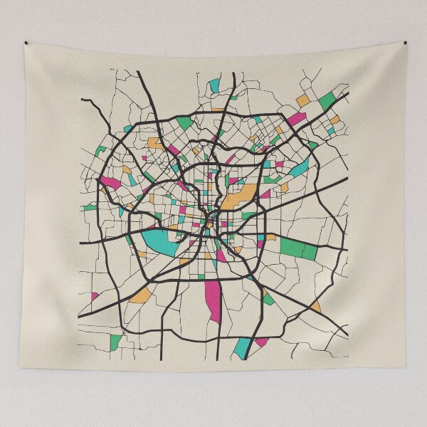 Item preview, San Antonio, Texas Street Map designed and sold by A Deniz Akerman.
