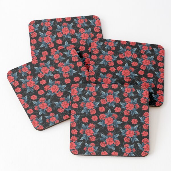 Item preview, Beautiful Roses Floral Pattern - Red and Black designed and sold by GDCdesigns.
