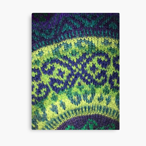 Green Heather motif Canvas Print