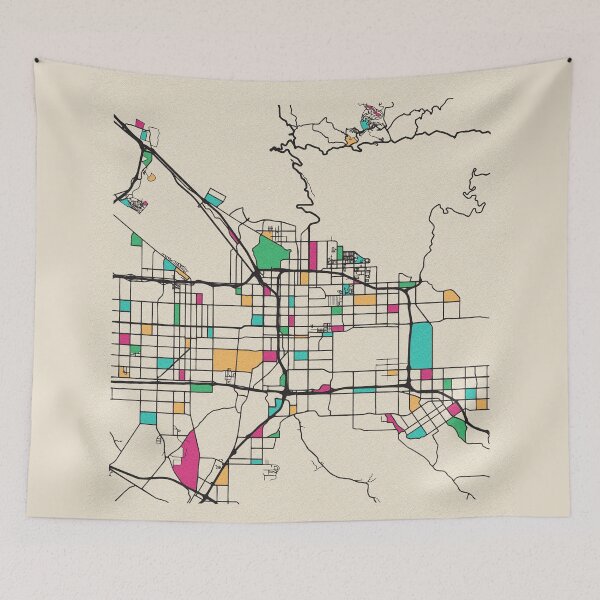 Item preview, San Bernardino, California Street Map designed and sold by A Deniz Akerman.