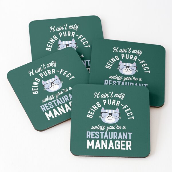 Item preview, Restaurant Manager Cat Lover Gifts - It ain't easy being Purr Fect designed and sold by betternotes.