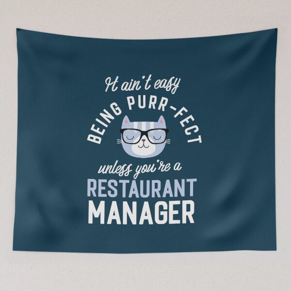 Item preview, Restaurant Manager Cat Lover Gifts - It ain't easy being Purr Fect designed and sold by betternotes.