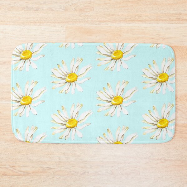 Item preview, Copy of Hand-painted watercolor camomile on the pink background designed and sold by sentimentalica.