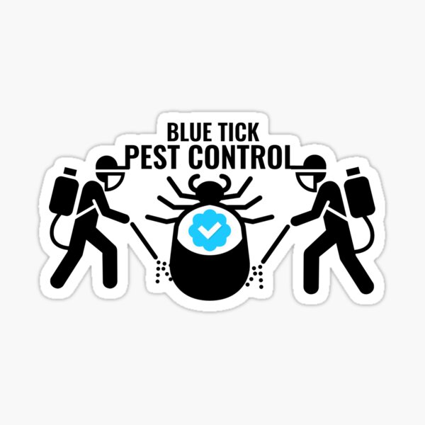 Blue Tick Pest Control Sticker