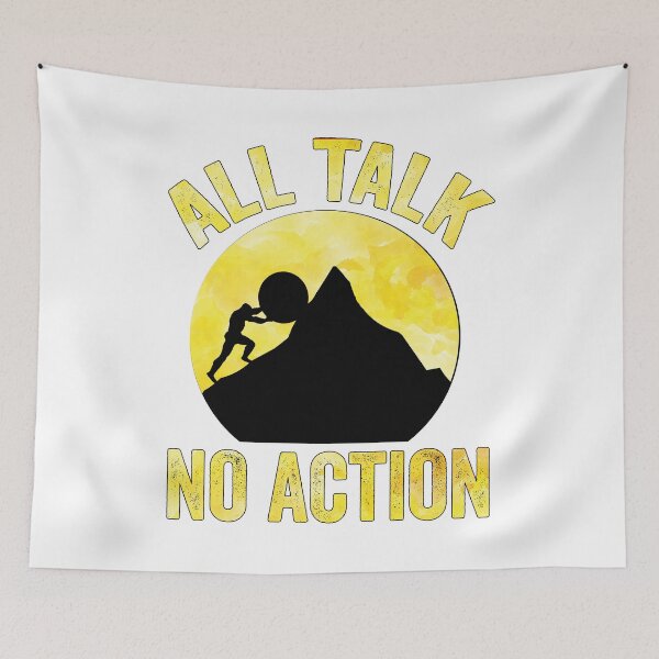 Item preview, All Talk No Action Gift idea T-Shirt, Quote shirt, Funny saying tee shirt, Gift Idea for Anniversary, Wedding, Mother's Day, Father's Day, Graduation, Thanksgiving, Christmas & New Year's Day. designed and sold by KHRO.