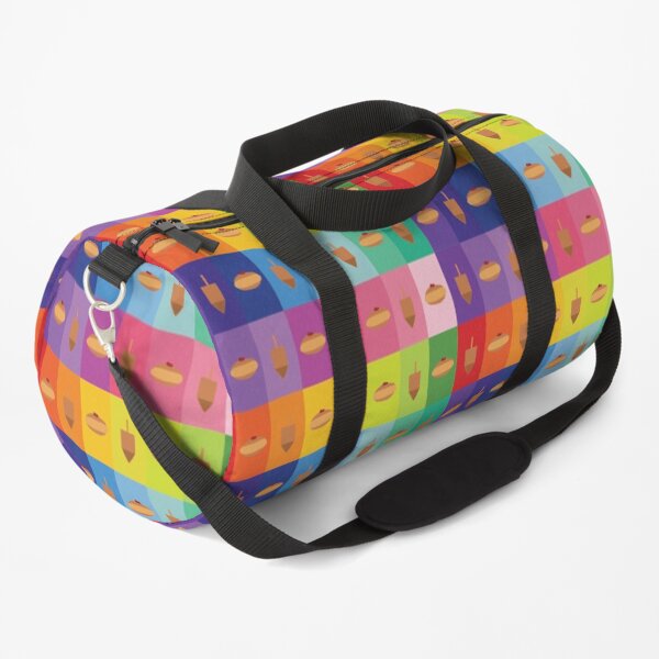 D&D - Doughnuts and Dreidels Rainbow Grid Duffle Bag