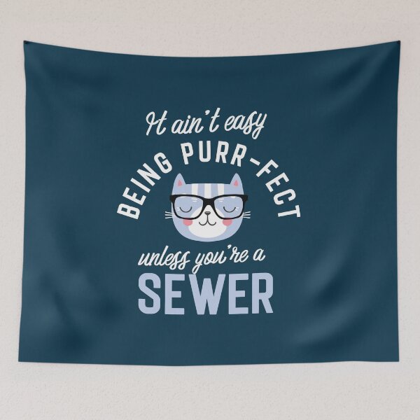 Item preview, Sewer Cat Lover Gifts - It ain't easy being Purr Fect designed and sold by betternotes.