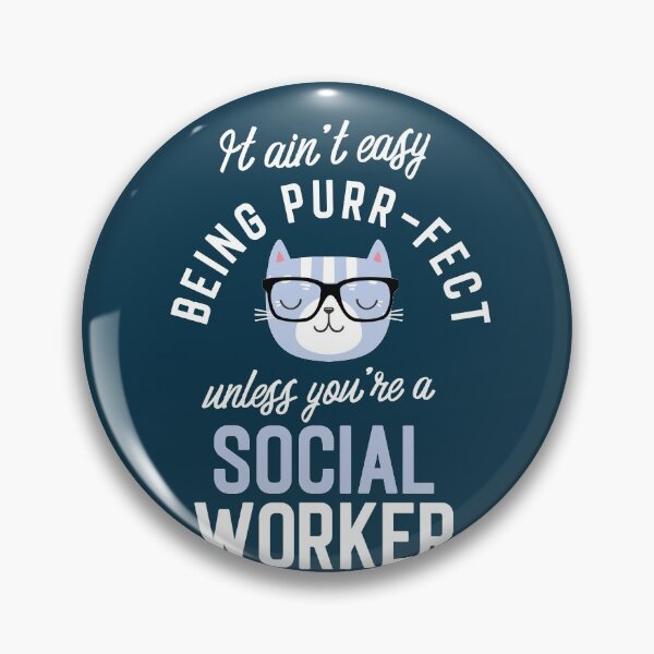 Artikelvorschau, Social Worker Cat Lover Gifts - It ain't easy being Purr Fect entworfen und verkauft von betternotes.