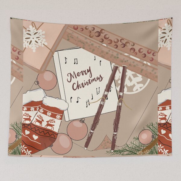 Item preview, Merry Christmas - bassoon - red designed and sold by ElmLenonn.