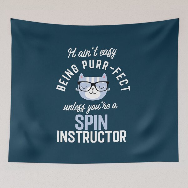 Item preview, Spin Instructor Cat Lover Gifts - It ain't easy being Purr Fect designed and sold by betternotes.