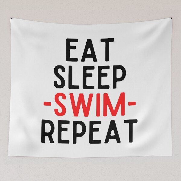 Item preview, eat sleep swim repeat funny wimmer designed and sold by OneTimeEngineer.