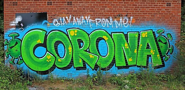 Corona Virus, Covid19 Virus graffiti 