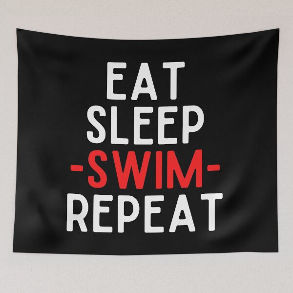Item preview, eat sleep swim repeat funny wimmer designed and sold by OneTimeEngineer.