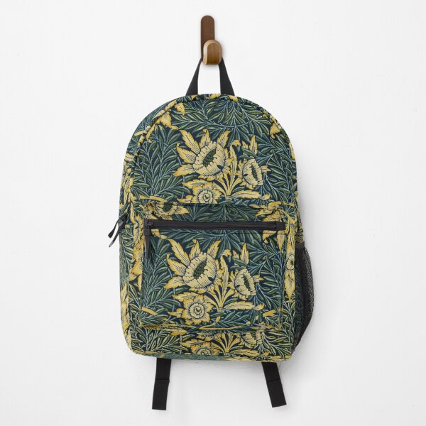 Item preview, TULIP AND WILLOW ,YELLOW LOWERS ,BLUE GREEN LEAVES Art Nouveau Floral designed and sold by BulganLumini.
