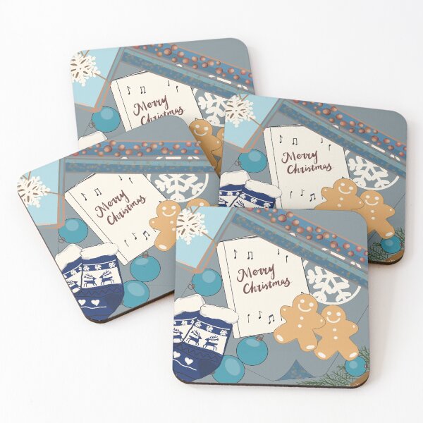 Item preview, merry christmas - ginger cookie - blue designed and sold by ElmLenonn.