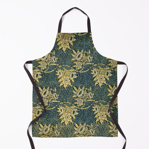 Item preview, TULIP AND WILLOW ,YELLOW LOWERS ,BLUE GREEN LEAVES Art Nouveau Floral designed and sold by BulganLumini.