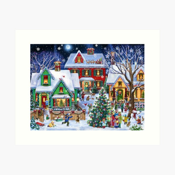 Item preview, Colorful Winter Houses designed and sold by Halcyon-Studio.