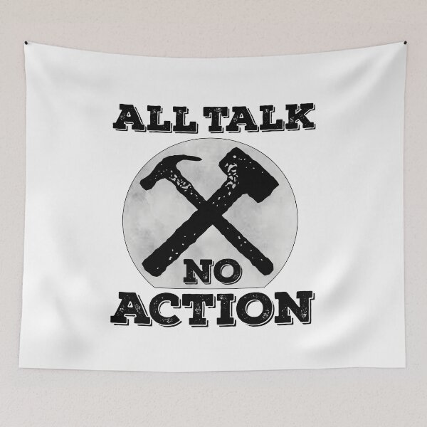 Item preview, All Talk No Action Gift idea T-Shirt, Quote shirt, Funny saying tee shirt, Gift Idea for Anniversary, Wedding, Mother's Day, Father's Day, Graduation, Thanksgiving, Christmas & New Year's Day. designed and sold by KHRO.