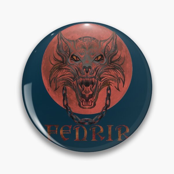 Item preview, Fenrir Viking Norse Wolf Monster With Bloody Moon designed and sold by Desha001.