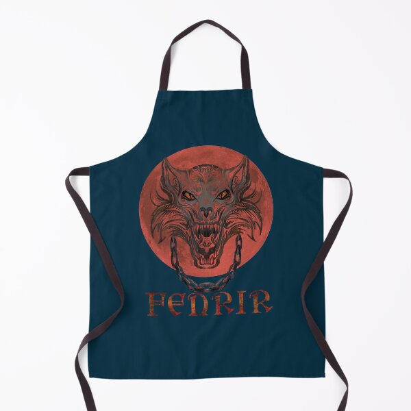 Item preview, Fenrir Viking Norse Wolf Monster With Bloody Moon designed and sold by Desha001.