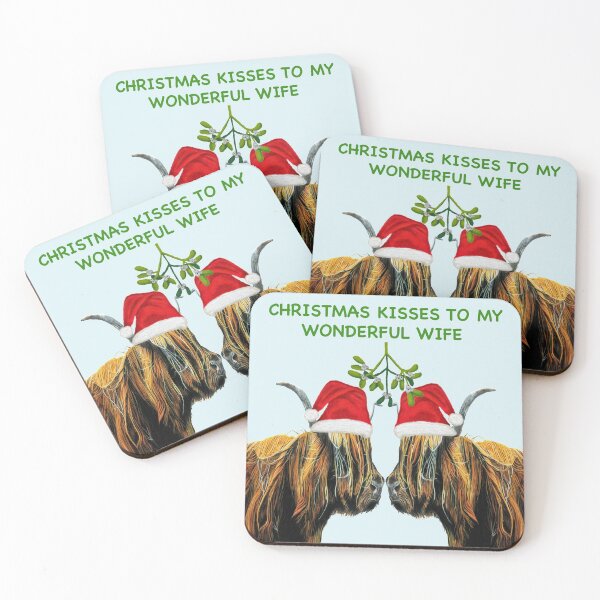 Item preview, Christmas Kisses to my wonderful wife designed and sold by IslesArt.