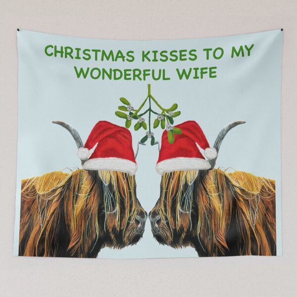Item preview, Christmas Kisses to my wonderful wife designed and sold by IslesArt.