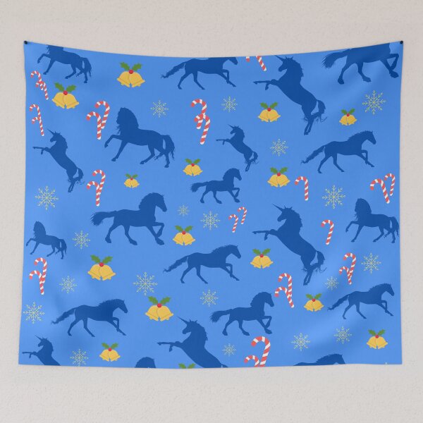 Item preview, Blue Horse, Sugar cane Christmas Pattern designed and sold by pumpqin.