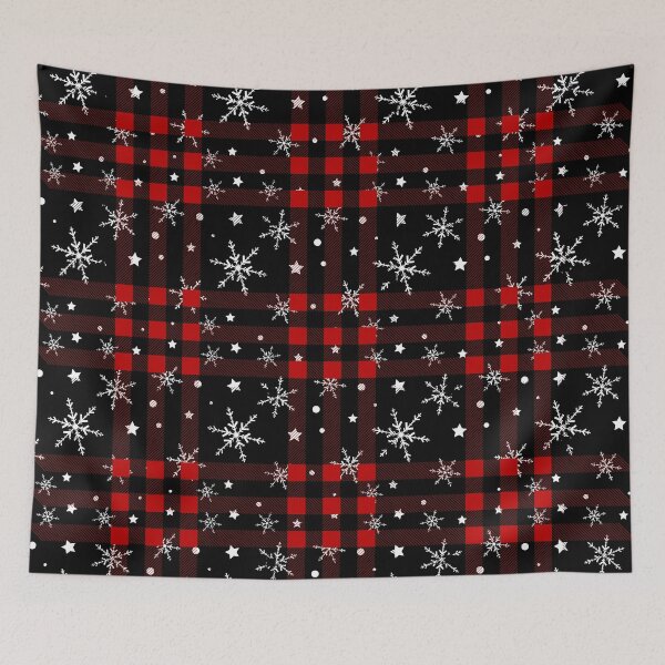 Item preview, christmas plaid snowflake pattern designed and sold by Apoorv Choudhary.