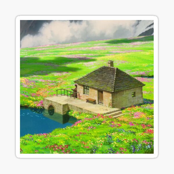 Artikel-Vorschau von  Anime Green Wiese mit Blumen Landschaft, designt und verkauft von layar5.