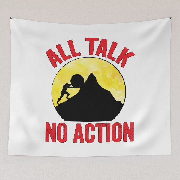 Item preview, All Talk No Action Gift idea T-Shirt, Quote shirt, Funny saying tee shirt, Gift Idea for Anniversary, Wedding, Mother's Day, Father's Day, Graduation, Thanksgiving, Christmas & New Year's Day. designed and sold by KHRO.