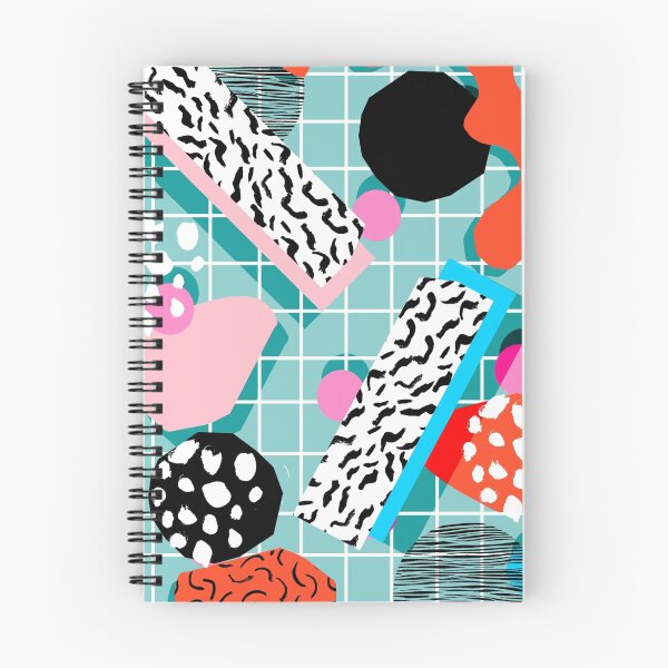 Item preview, The 411 - abstract grid 1980s style throwback retro pattern dots swirl blob paint pop art designed and sold by wackadesigns.