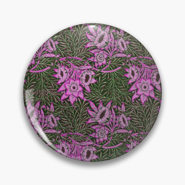 Item preview, TULIP AND WILLOW,LILAC PINK FLOWERS ,SWIRLS, GREEN LEAVES Art Nouveau Floral designed and sold by BulganLumini.