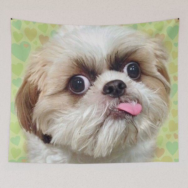 Item preview, Cute cross eyed dog with tongue out designed and sold by MindChirp.