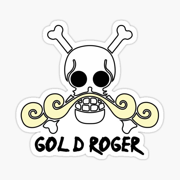 The Roger Pirates Jolly Roger One Piece Gol D Roger Flag Gdr Sticker By Raxivex15 Redbubble