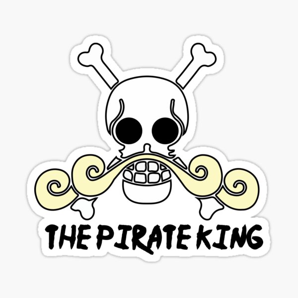 The Roger Pirates Jolly Roger One Piece Gol D Roger Flag Tpk Sticker By Raxivex15 Redbubble