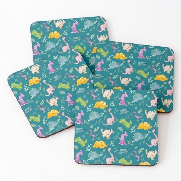 Item preview, Cute Watercolor Dinosaurs - Bright Rainbow  designed and sold by TheRainbowRoom.