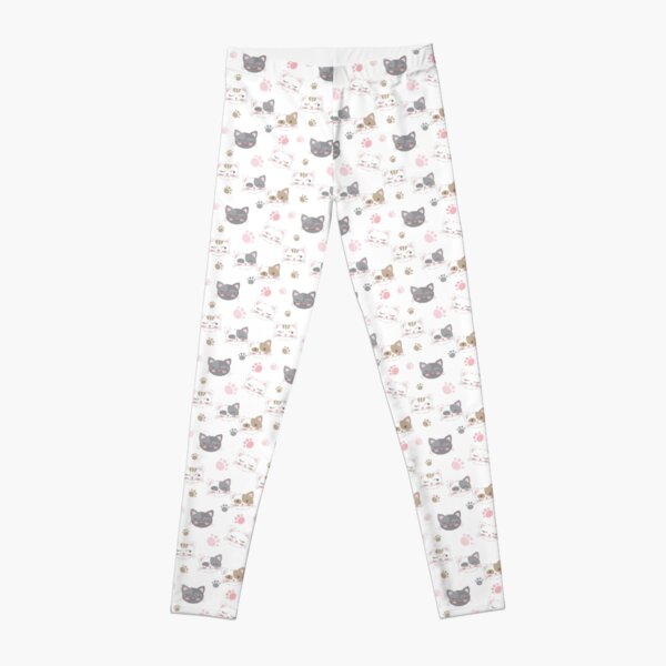 Cute cat pattern, kitty design ideas Leggings