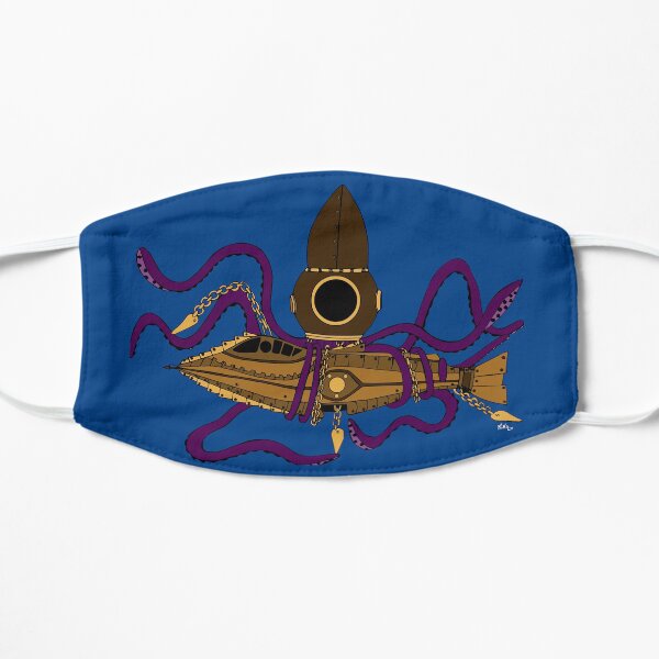 Nautilus Steampunk Mascarilla plana