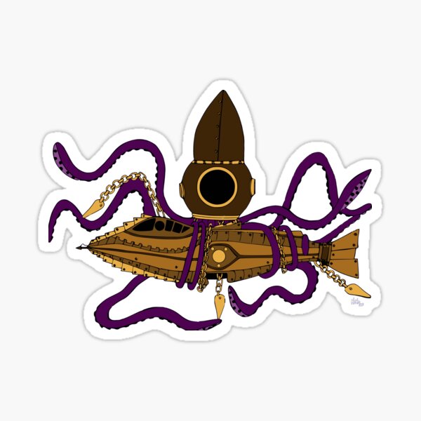 Nautilus Steampunk Pegatina