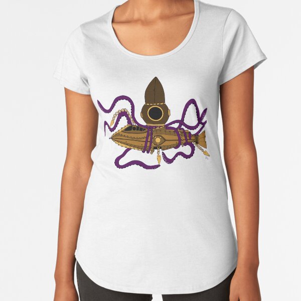 Nautilus Steampunk Camiseta premium de cuello ancho